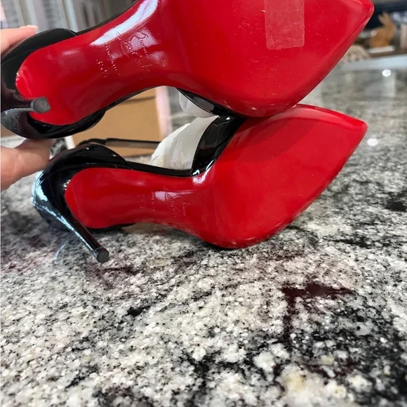 Christian Louboutin Black Patent Leather Heels - Picture 3 of 3